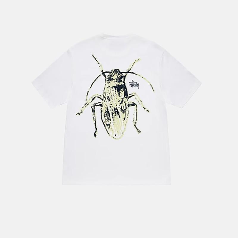 STU Stutucci American trendy brand short-sleeved letter printing summer men's and women's crew neck loose heavy cotton T-shirt