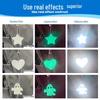 Luminous Star & Heart Glow Pendant Keychain with Reflective Ribbon Charms