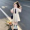 New Arrival: Korean Style Puff Sleeve Princess Summer Dress for Girls