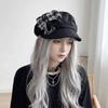Boina Cuadros con Orejas de Conejo Ala Fina Gorra de Periodista con Visera Gorra Casual de Pintor Artista Niñas