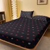 1 Simple Modern Printed Matte Fitted Sheet, Bedroom Printed Bed Cover, Bedding (Excluding Pillowcases)
