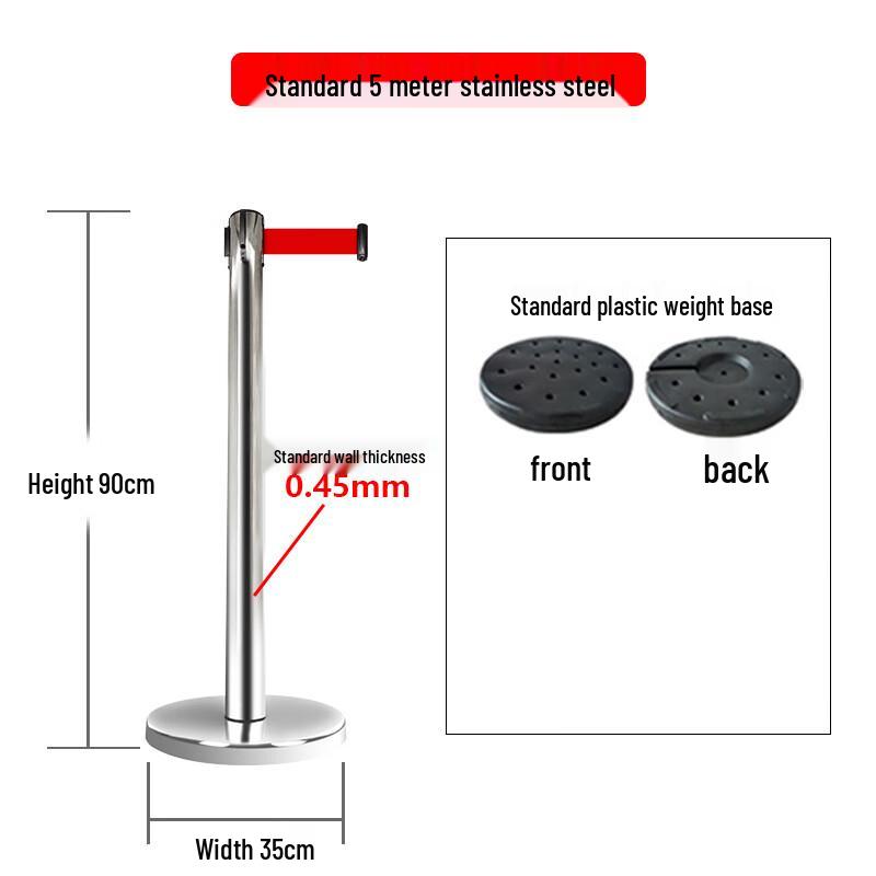 Stainless Steel Retractable Belt Stanchion
