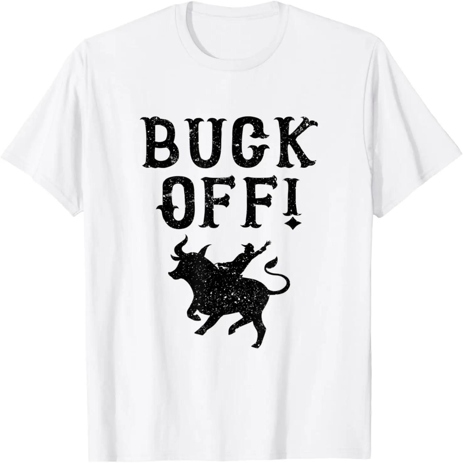 Cowboy Texas Rodeo Buck Off T-Shirt XXXXXL белый
