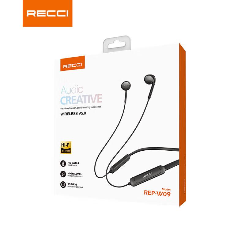 Recci REP-W09 Neckband Wireless Sport Bluetooth Earphones