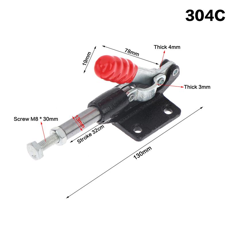 Heavy Duty Push Pull Toggle Clamp Push-Pull Woodworking Clamp Non-Slip Handble Quick Release Clamp For Woodworking Jigs Fixtures