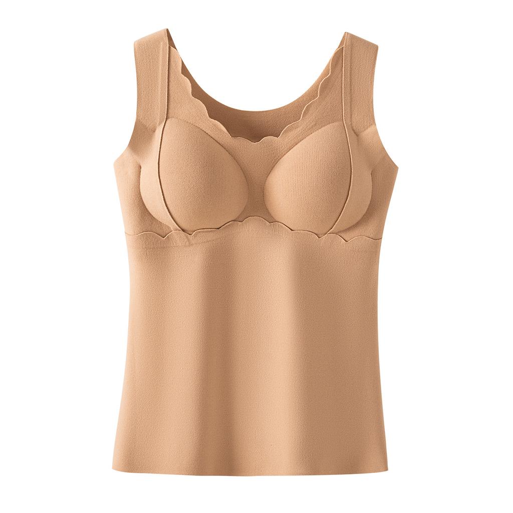 New thermal vest vest with chest pad seamless underwear women's outer wear bottom nude beauty back waist shaping
