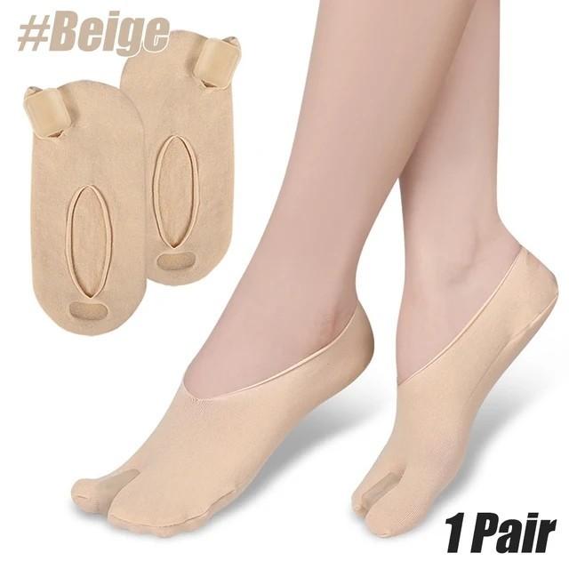

1Pair Bunion Relief Socks for Women and Men with Big Toe Separator, Built-In Bunion Protector Cushion, Arch Compression one size fits all бежевый