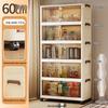 No-Install Multi-Layer Storage Cabinet for Baby & Kids - Folding Plastic Wardrobe & Snack Shelf