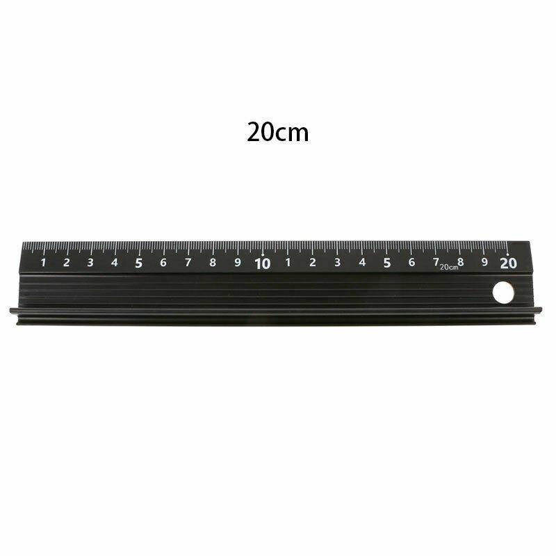 

20/30/45cm Non-Slip Aluminum Alloy Hand Protective Ruler Non-Slip Straight Ruler Wood Cutting Straight Woodwork Ruler Stationery