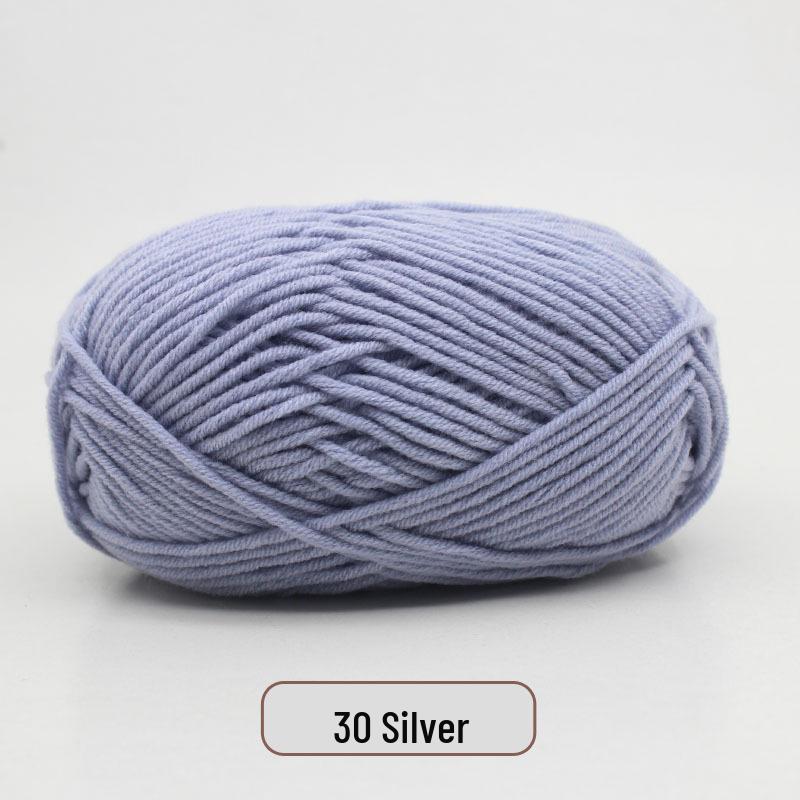 5-Strand Milk Cotton Yarn Scarf & Hand-Knitted Hat Yarn - Baby Soft, Medium Thickness, Free Shipping