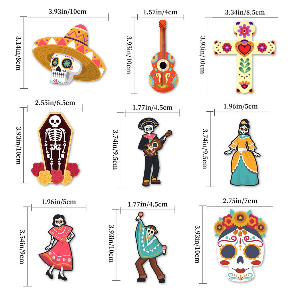 Mexikanischer Tag der Toten Halloween Outdoor Party Baumäste Hof Ast Dekoration Skelett Angebot