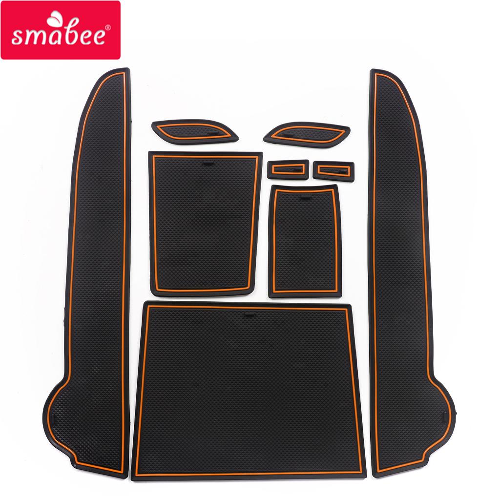 Smabee Gate Slot Cup Mat for Dacia Spring 2024-2024 for Renault Kwid E-Tech Anti-Slip Door Groove Pad Inner Accessories Non-Slip