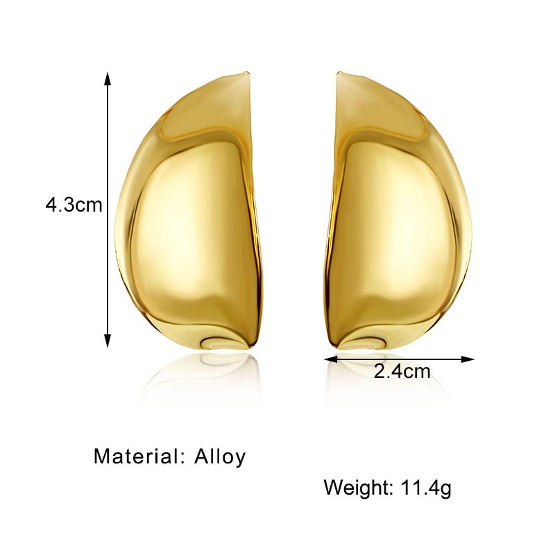 Simple Style Geometric Temperament All-match Metal Plating Earrings Retro Earrings Women