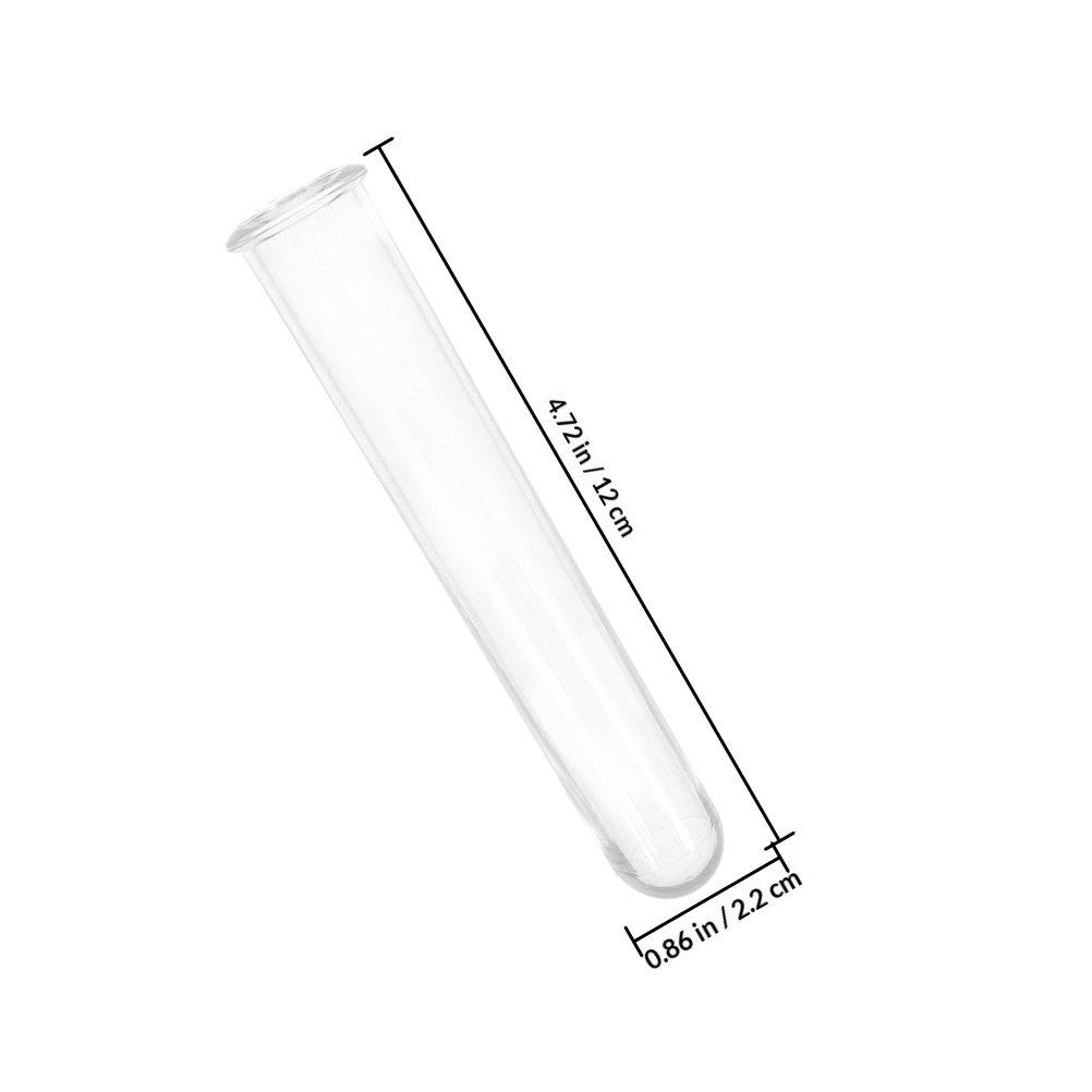 

4Pcs Hydroponic Floral Vials Plastic Test Tubes for Plant Propagation Home Decoration Wedding Party Desktop Arrangement