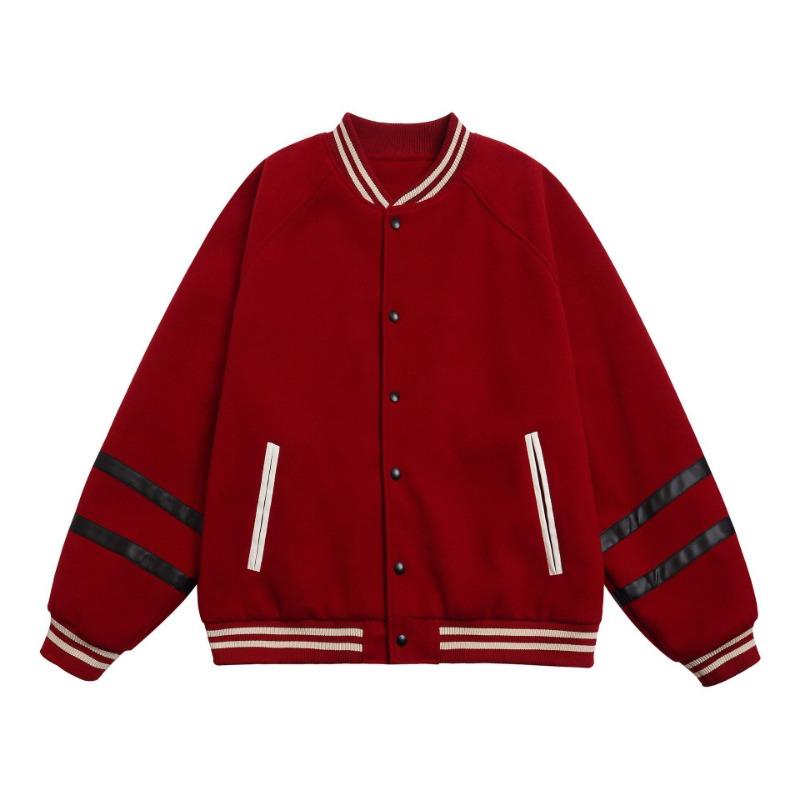 Autumn and Winter New 0 Dragon and Phoenix Color Matching Baseball Jersey College Style Casual Couple Jacket