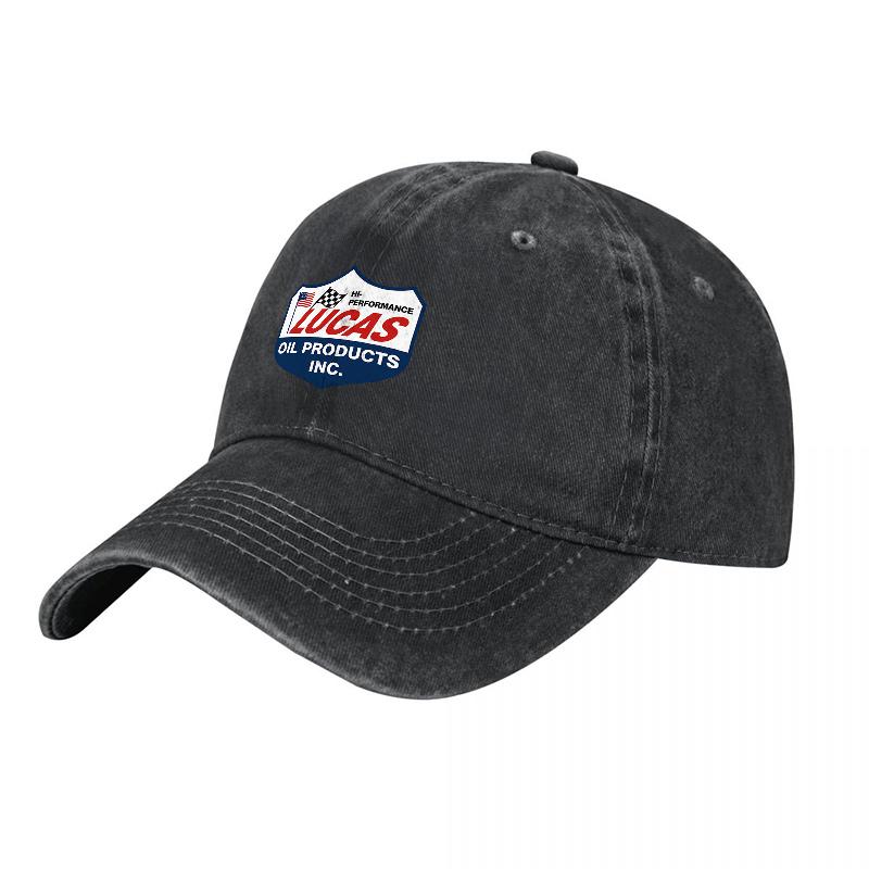 Lucas Oil Products Inc Washed Cotton Baseball Cap Classic Logo Design Unisex Adjustable Hat Durable Canvas Material