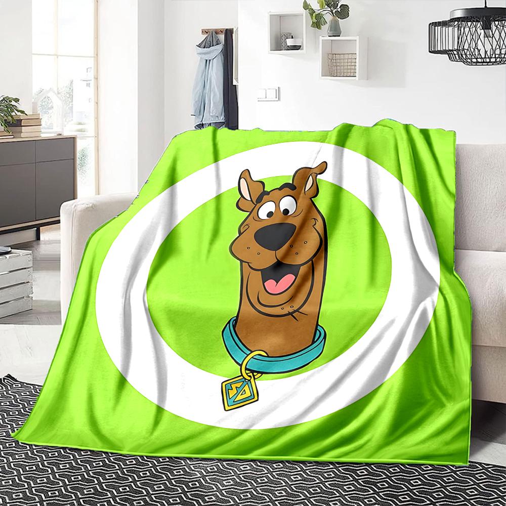 1Pc Scoobydoo Mystery Machine Blanket For Couch Bed Plush Cozy Fuzzy Blanket Super Soft Warm Blankets For Fall And Winter 0918155