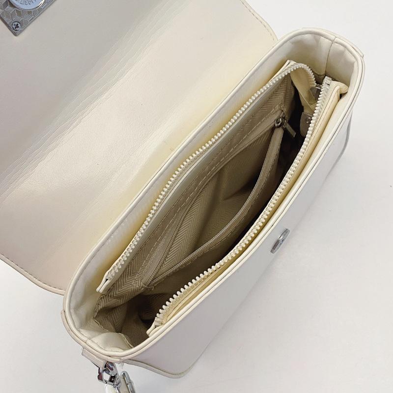 New Fashionable Light Luxury Simple Solid Color Baguette Bag Portable Shoulder Crossbody Trendy Women's Bag