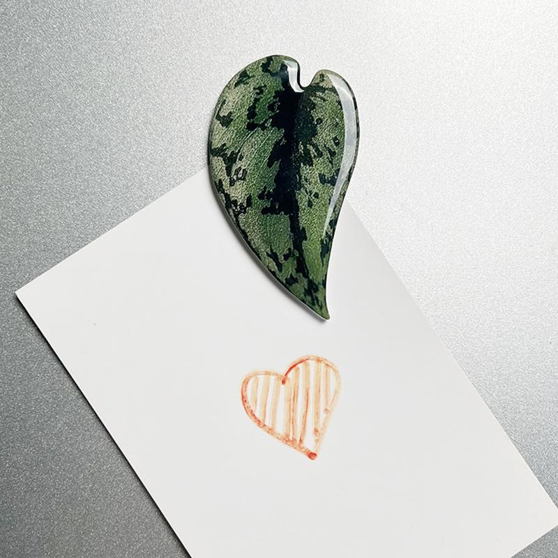 1 Stück Heimdeko Magnetischer Aufnäher Kühlschrankmagnete Tropisch Für Erinnerungen Kreative Simulationspflanze Blattförmig Acryl Tropfen