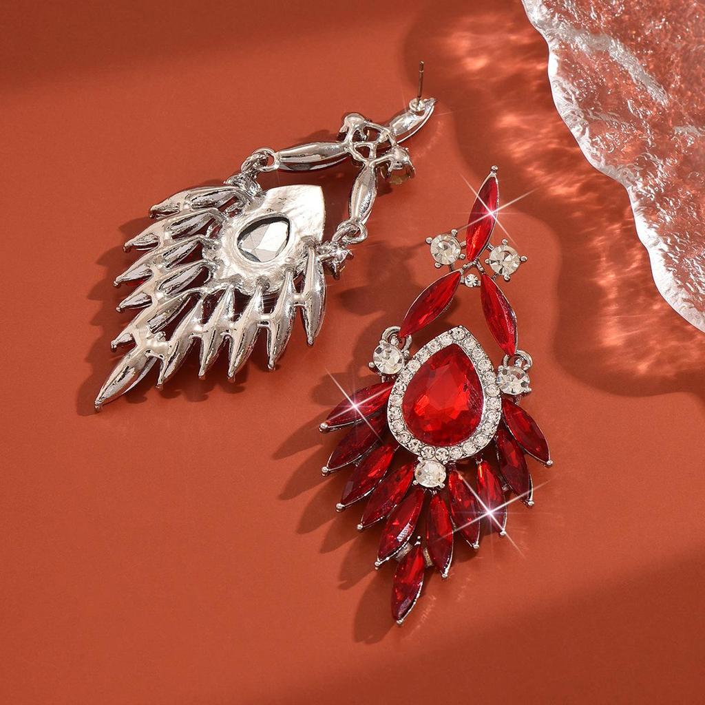Elegant Rhinestone Inlaid Drop Earrings - Versatile Luxury Accessories for Banquet Dresses