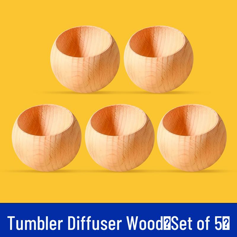 Tumbler Wooden Diffuser: Long-lasting Fireless Aromatherapy, Mosquito Repellent, Floral Water Fragrance for Home, Car, Indoor Use
