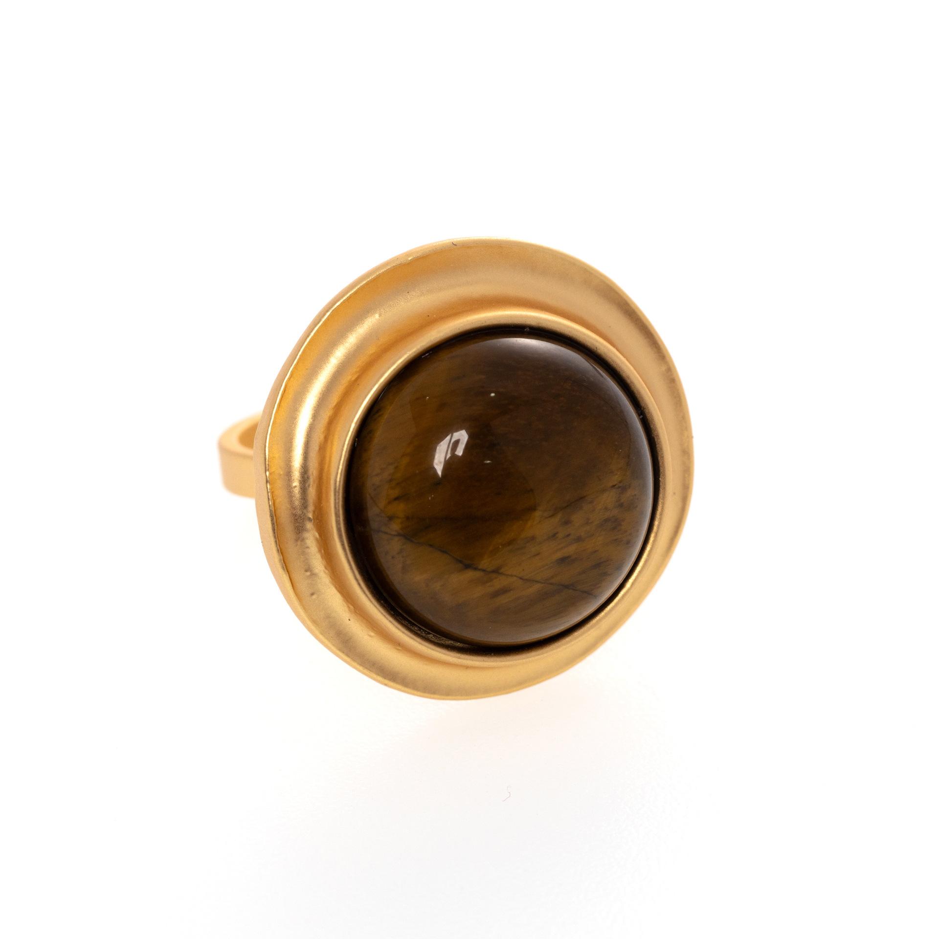 

Maillard Tiger S Eye Stone Retro Earrings Light Luxury Niche Design Sense Premium Earrings Unique Autumn And Winter Ring Women