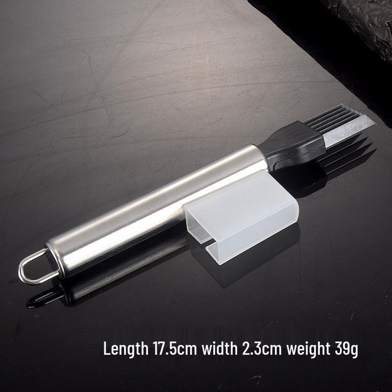 430 Stainless Steel Multifunctional Onion and Vegetable Slicer, Six-Blade Kitchen Tool for Ham, Scallions, and Celery