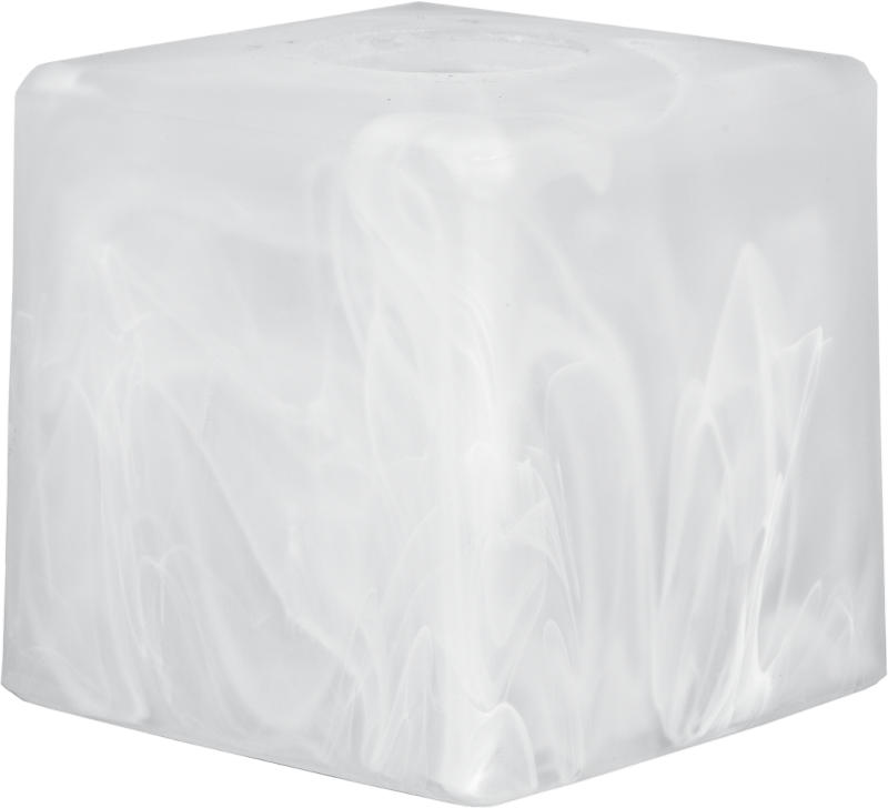 LAMPSHADE Square E27 Socket FOR LAMPS 10x10 Cm Glass