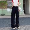 2025 Damen High-Waist Locker Geschnittene Cargohose - Lässiger Weitbeiniger Amerikanischer Sportstil für Frühling & Herbst