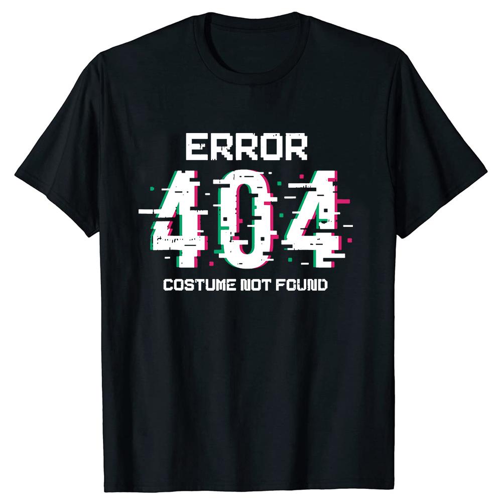 

Women s Short-sleeved T-shirt, Halloween Costume, Funny Programmer Design, Brave Streetwear Birthday Gift - Not Found, 404 Y2... 5XL різнокольоровий