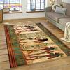 3D Pharaoh Hieroglyphic Egyptian Mythology HD Rug Carpet for Living Room Bedroom Home Decor,Non-slip Decoration for Sofa Doormat
