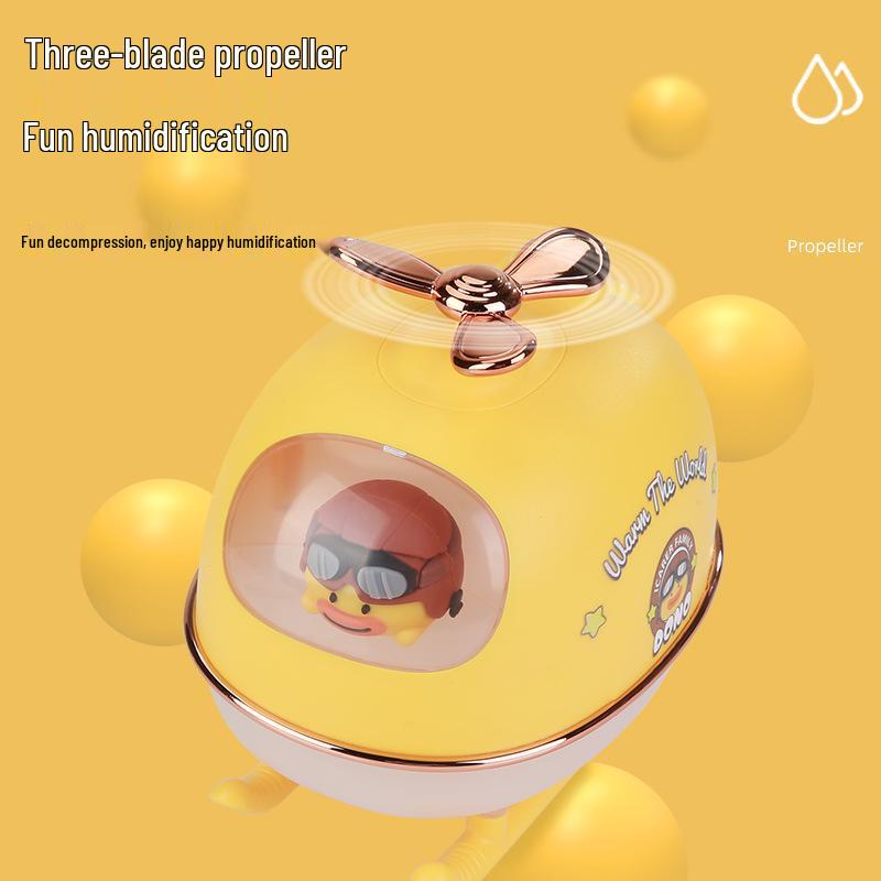 Helicopter-Shaped Desktop Humidifier: Large Mist Volume Mini Air Aromatherapy Purifier for Pets and Home