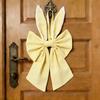 Easter Bow for Wreath Holiday Fabric Decorative Bow with Bunny Ear for Spring Summer Front Door Wall Window Indoor Outdoor Home Decor