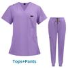 Women's Short-Sleeve Scrub Suit for Surgery and Skin Management