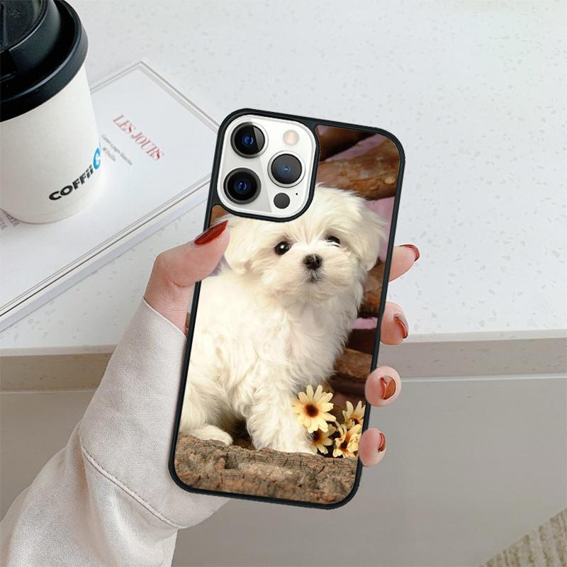 Maltese Dog Puppy Cute Phone Case For iPhone 17 Air 16 pro max 15 14 plus 12 13 Shell Cover coque