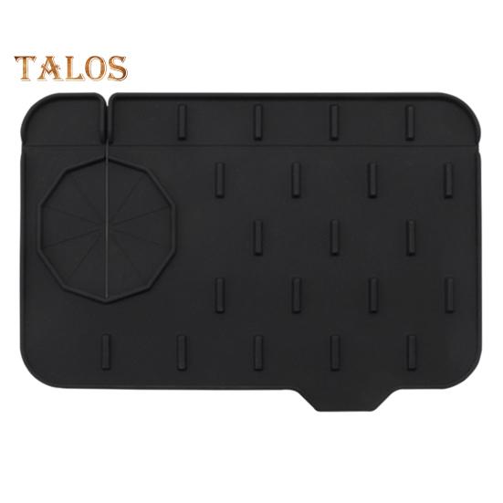 

Коврик для слива воды, гибкий, экономящий усилия, режущий, прочный наклонный паз, дизайн, сушилка для раковины, аксессуары для дома чёрный