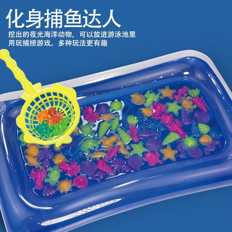 Archaeological Toy Gem Miner Series Colorful Luminous Gem Archaeological Digging Handmade Gift Blind Box Toy For Children
