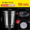 Leak-Proof PET Plastic Beverage Cup with Lid – Transparent Disposable Coffee & Cold Drink Cup