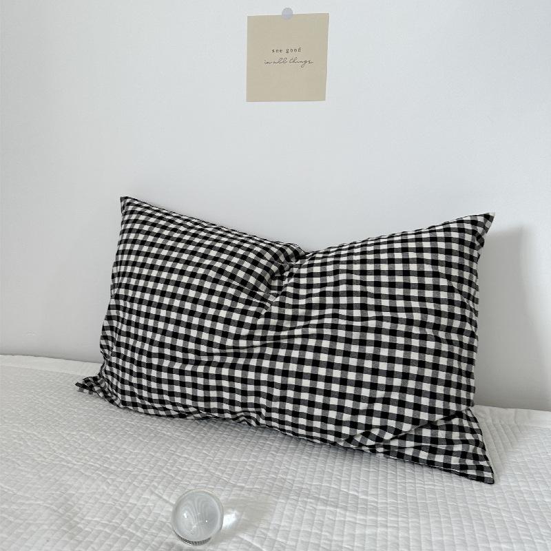 Pure Cotton Pillow Set: Includes Single 48x74cm Pillowcase, Pair of Pillow Inserts, Liner, and Cover.