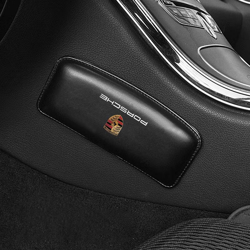 1Pcs Car Interior Pillow Comfortable Elastic Cushion Leather Knee Pad For Porsche Cayenne Macan 911 Gt3 918 928 944 968 Boxster Panamera