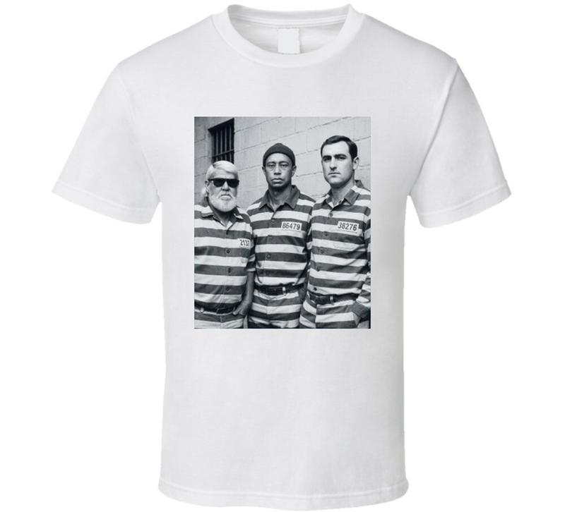

Woods Daly Scheffler In Prison Uniforms Golf Fan Unisex T-Shirt XXXL