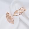 New Trend Glossy Dangle Earring For Women  Rose Gold Color Unusual Hollow Ethnic Bride Drop Earrings Daily Fine Jewelry