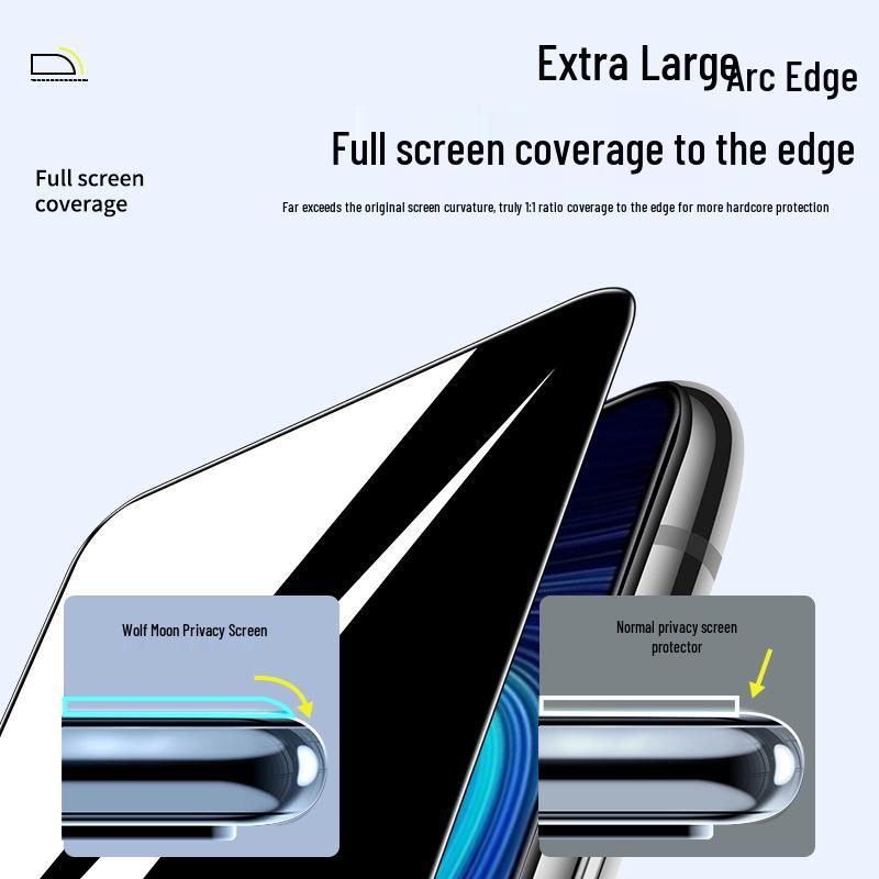 Honor X10 Anti-Peep, Anti-Fingerprint, Anti-Drop Full Edge Wrap Tempered Glass Screen Protector