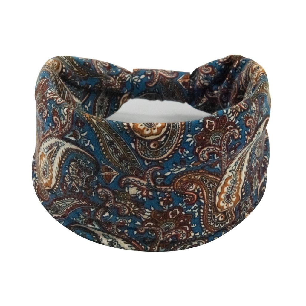 Bohemian Cashew Yoga Übung Stirnband Anti Schweiß und Feuchtigkeit Absorbieren Elastische Baumwolle Stirnband Knoten Stirnband
