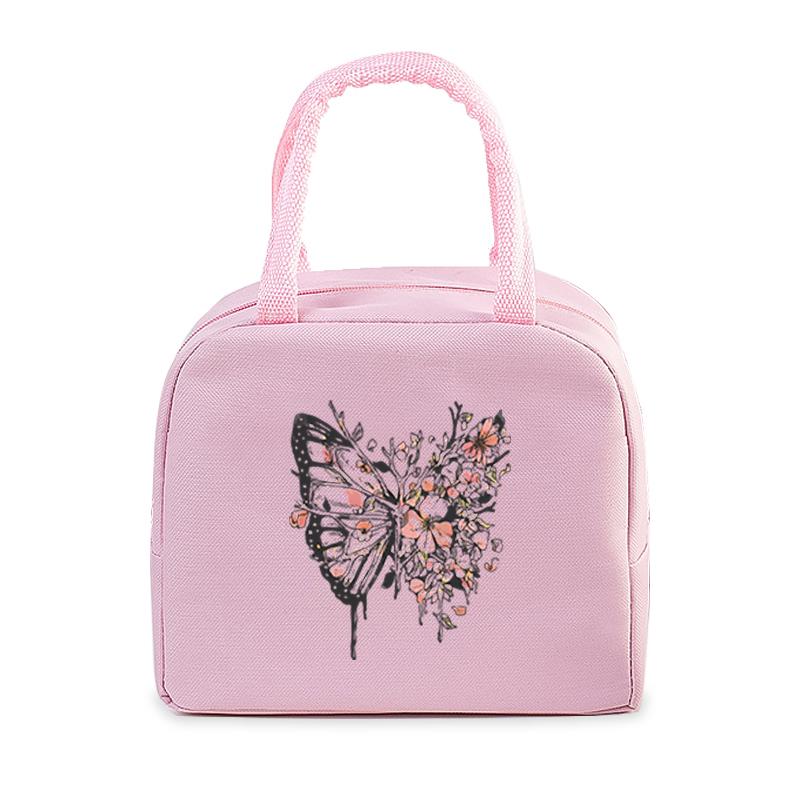 

Винтажная сумка для обеда с бабочкой для женщин и мужчин, модная многоразовая изолированная коробка для обеда, изолированные сумки для пикника и путешествий, портативные сумки для обеда