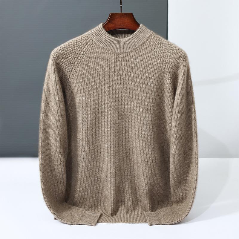 Cashmere sweater semi-turtleneck thickened sweater thermal knitted sweater new cashmere sweater men's