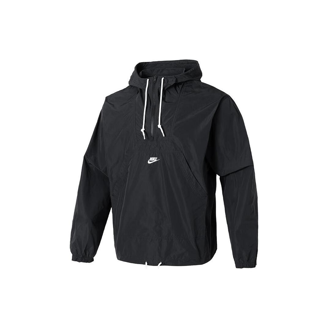 Nike Club Marina Anorak Asia Sizing Black White Men s FN3893-010 XL