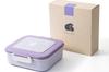 Claritte In Bento Leakproof Lunch Large Capacity Silicone Dishwasher and Microwave Safe [Made Japan] Box, Purple, Box, 800ml, Lid,