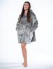 Bluza Koc Kocobluza 2w1 Oversize Xxl Z Kapturem Gruba Sherpa Szara