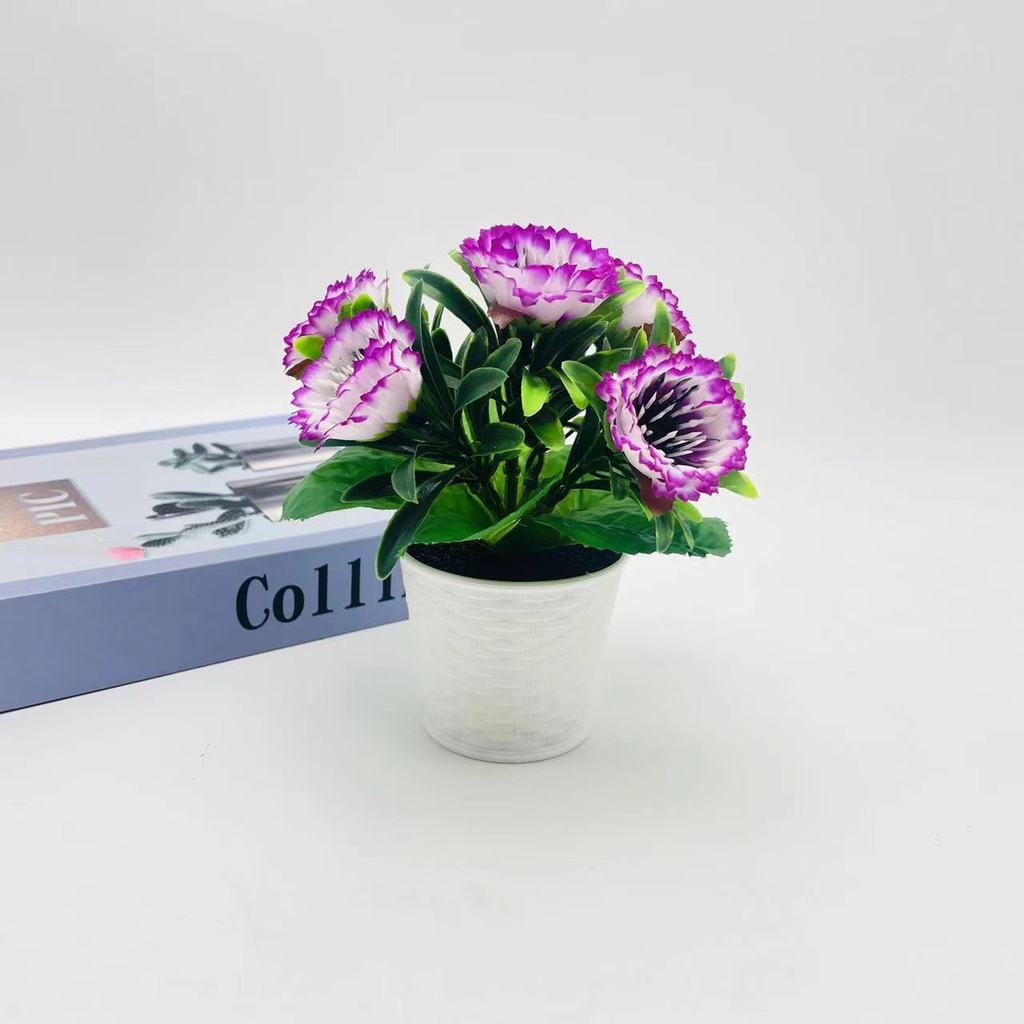 Handmade Peony Silk Bloom Mini Potted Decor For Events And Photo Shoots